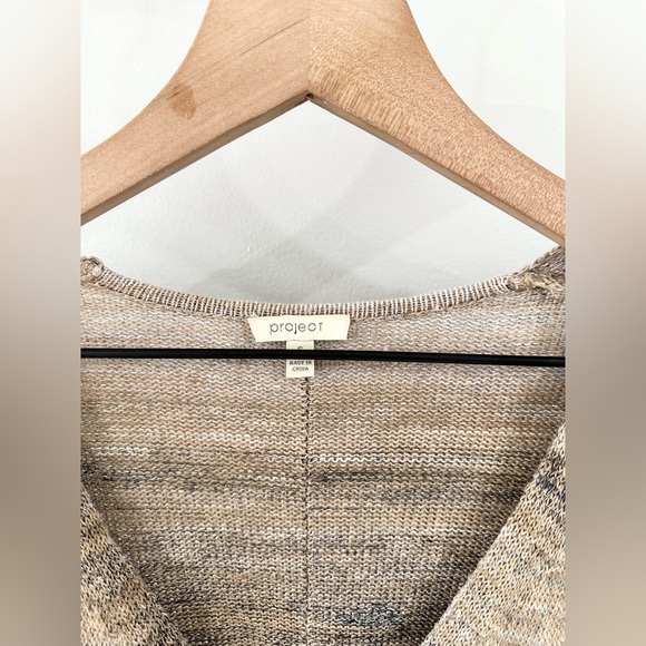 Project Long Sleeve Button Front Cardigan Brown Size Small - Picture 4 of 5